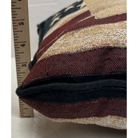 Patriotic American Flag Rooster Tapestry Throw Pillow 16"x16" J‎ Wiens Americana - Picture 2 of 6